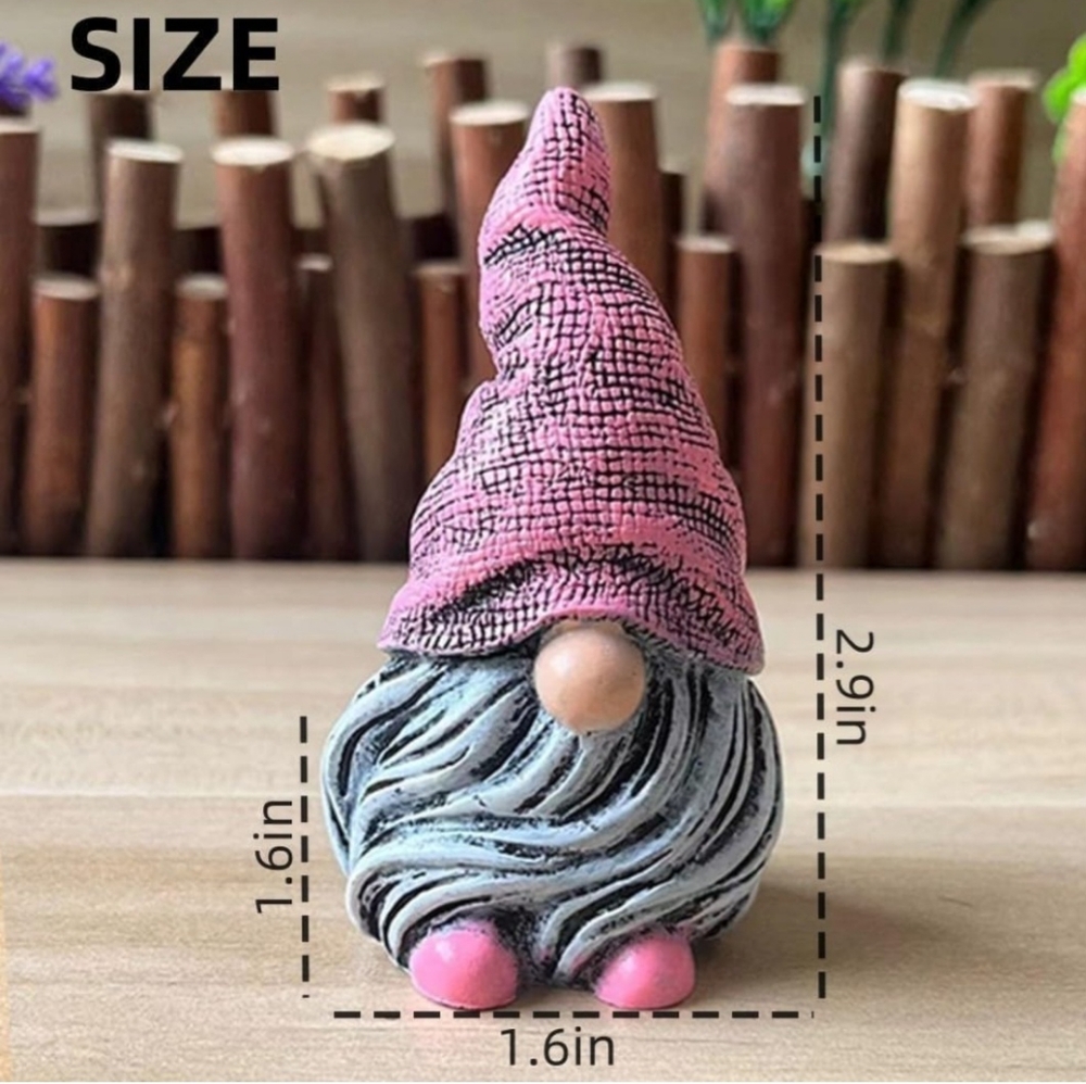 5pc Mini Gnomes Figurines, Gnomes Decorations for Home,Fairy Garden Accessories - Picture 3 of 15